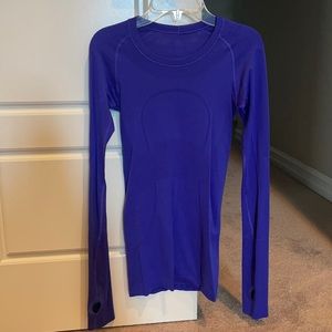 Royal purple lululemon swiftly tech long sleeve